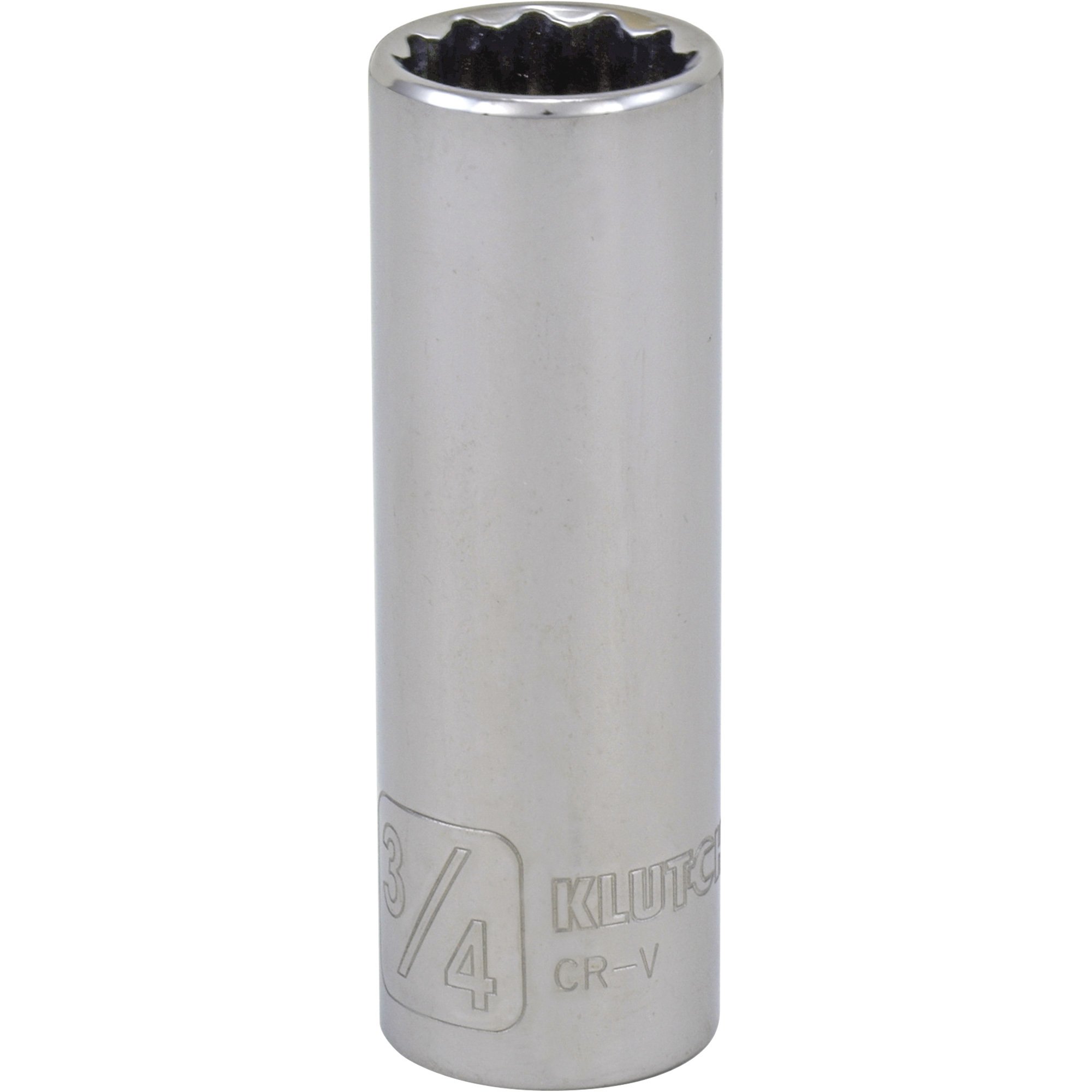 Klutch Deep Socket — SAE, 1/2in.-Drive, 12-Pt.  2 Assorted Sizes